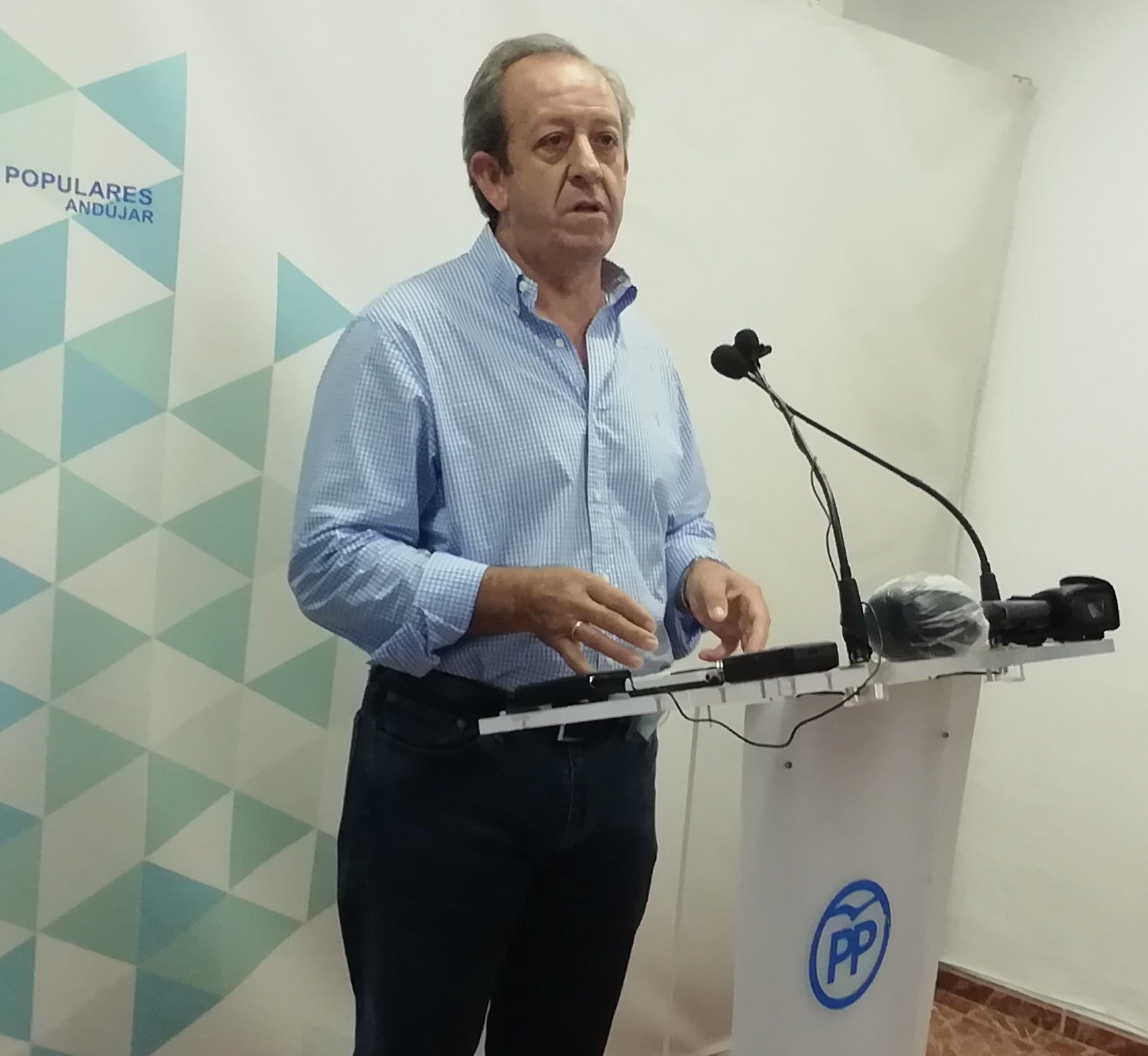 Francisco Carmona en su comparecencia del pasado viernes en la sede del Partido Popular. 