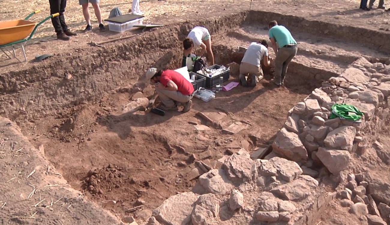 Excavaciones en el yacimiento arqueológico. 