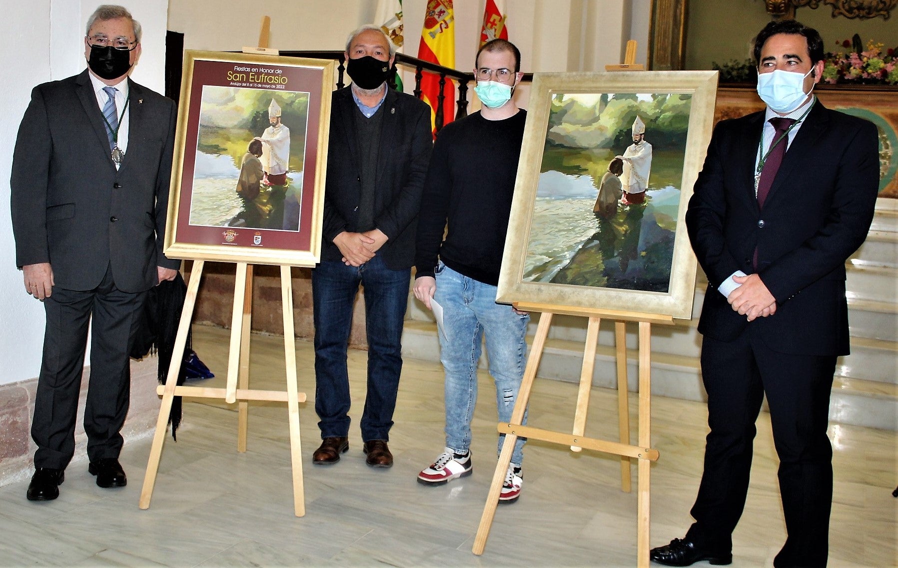 Presentación de cartel el este viernes en la antigua igleia de Santa Marina de Andújar. 