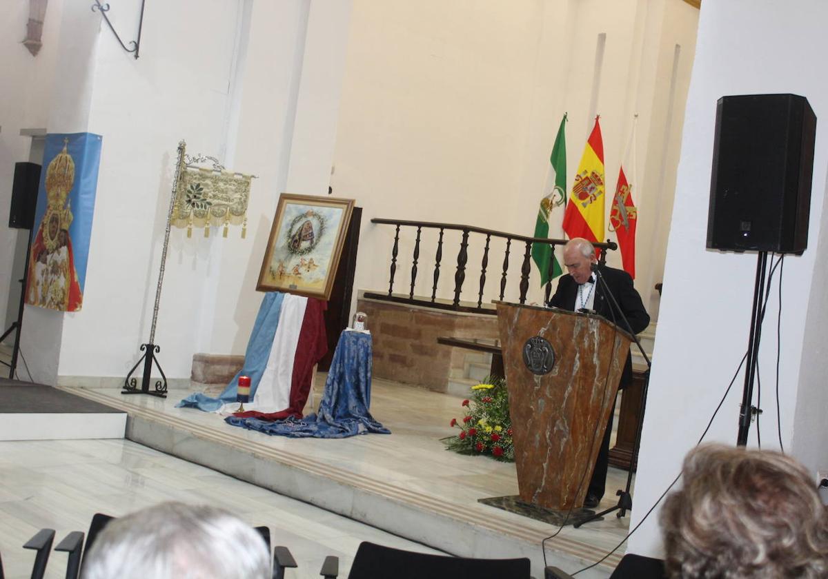 Antonio Mendoza durante su pregón en Santa Marina.