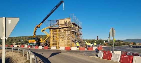 Obras que se están acometiendo en la vía.