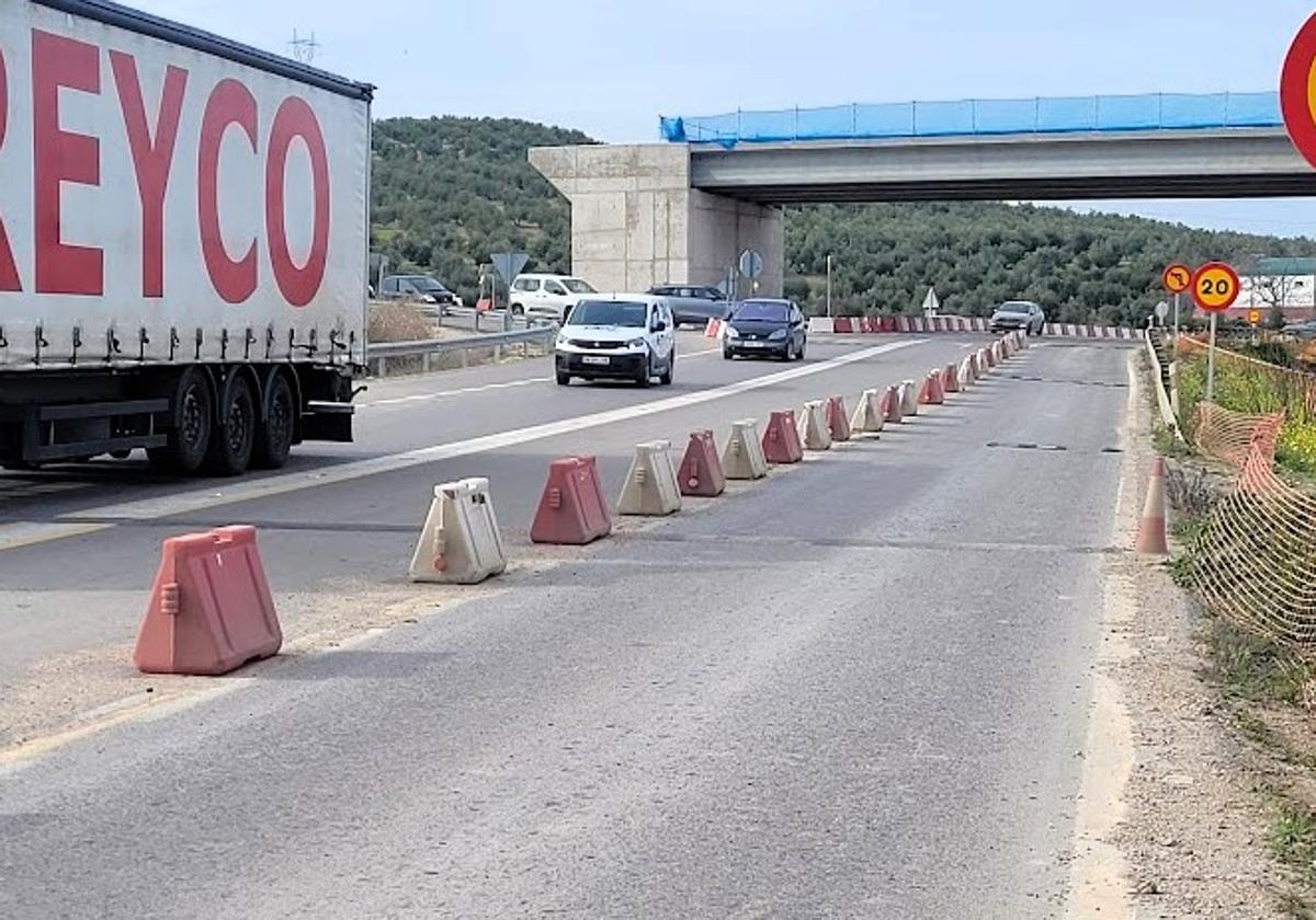 Tramo en la actualidad en obras.