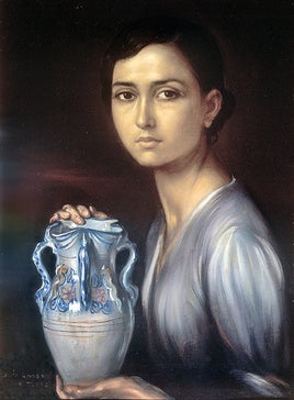 'Niña de la jarra'. Julio Romero de Torres. Museo del pintor en Córdoba.