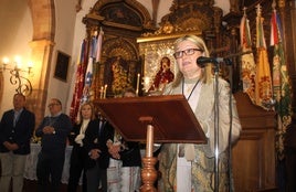 Isabel Barrios Hernández durante su discurso.