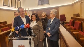 La pregonera durante su presentación.