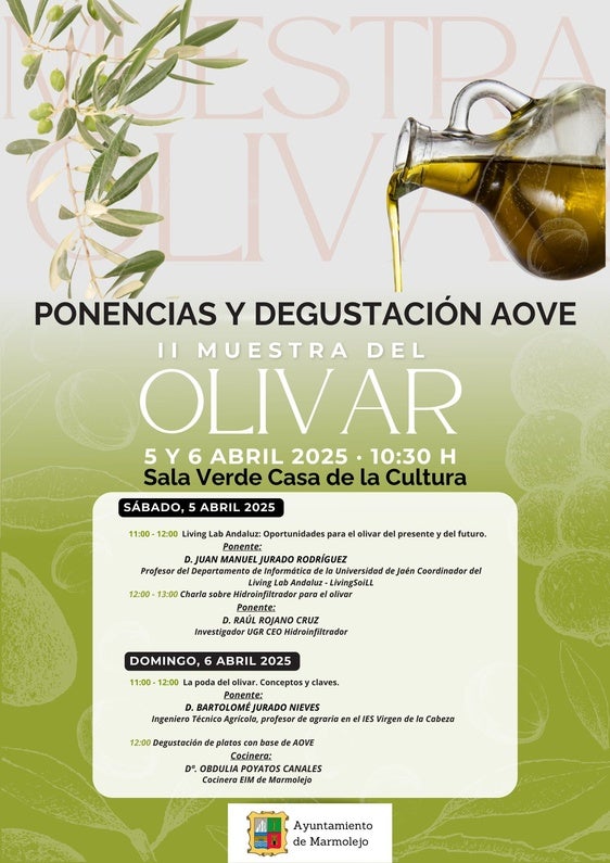 Marmolejo celebra la II Muestra del Olivar los días 5 y 6 de abril