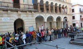 Participantes en la acción reivindicativa.