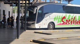 Viaeros toman una de las líneas de la estación de Andújar.