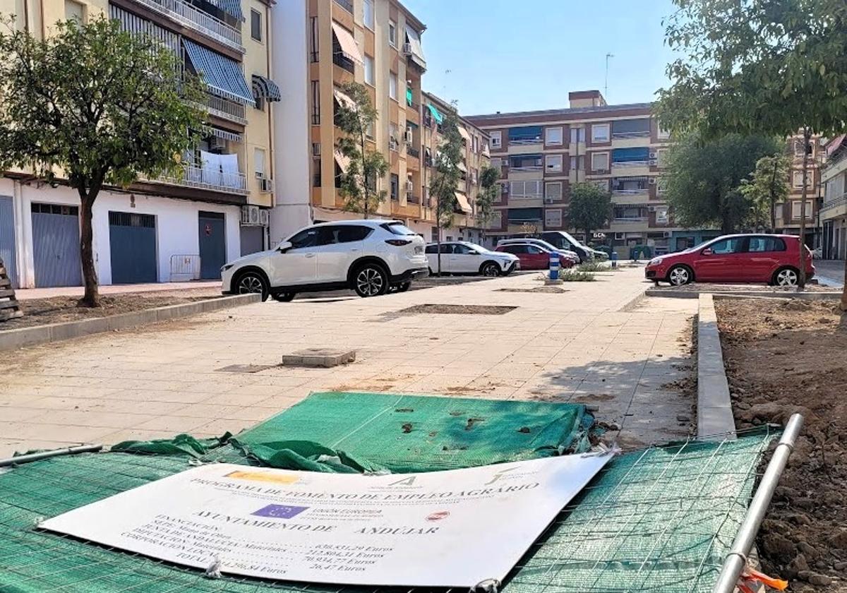 ASPECTO QUE PRESENTABA ESTA MAÑANA LA PLAZA.