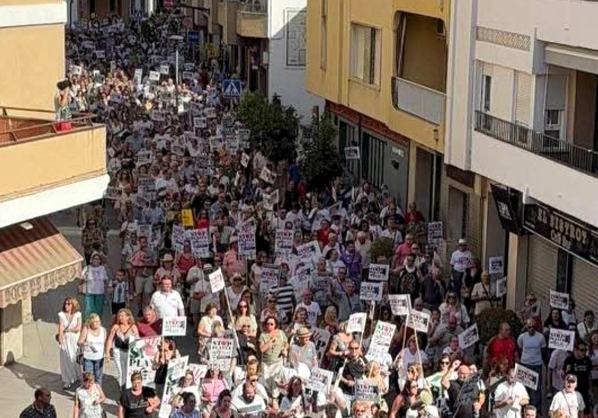 Manifestación el pasado sábado por las calles de la ciudad de la plataforma Stop a la Planta de Biogás.