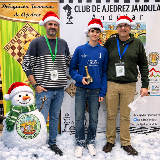 El joven ajedrecista Ángel Salas Relaño se alza con el prestigioso trofeo 'Peón de Oro' 2025