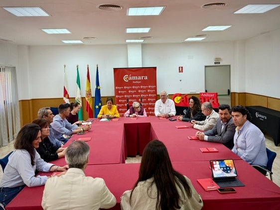 La consejera de Medio Ambiente se reúne con el pleno de la Cámara de Comercio de Andújar