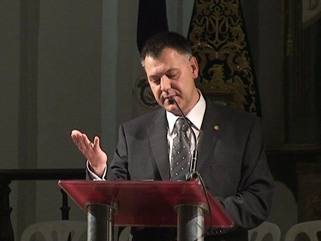 Andrés Borrego pregona la Semana Santa de Andújar evocando los valores cristianos y de ayuda al prójimo