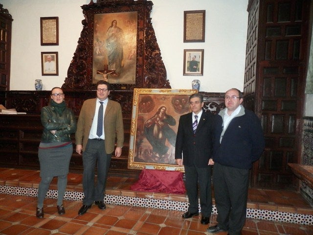 Un convenio con Caja Rural permite la recuperación del lienzo de la Inmaculada