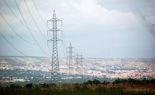 Actual línea eléctrica entre Vera-Serón-Baza