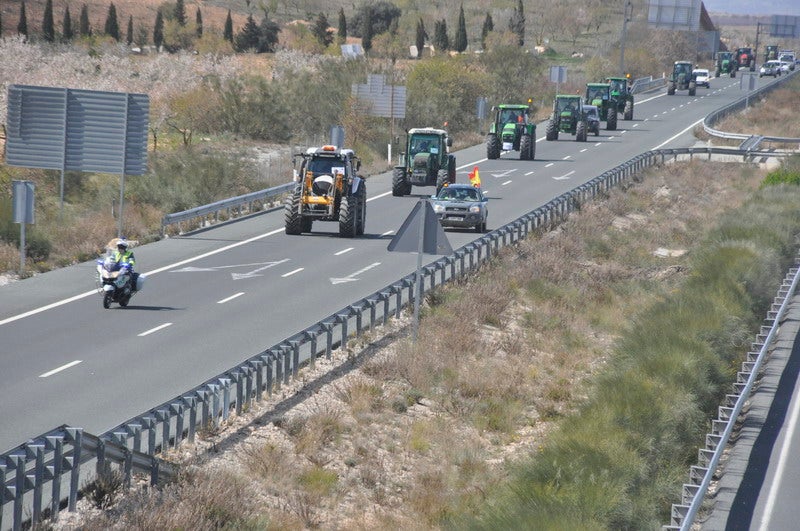 Decenas de tractores marcharon en el norte de la provincia.