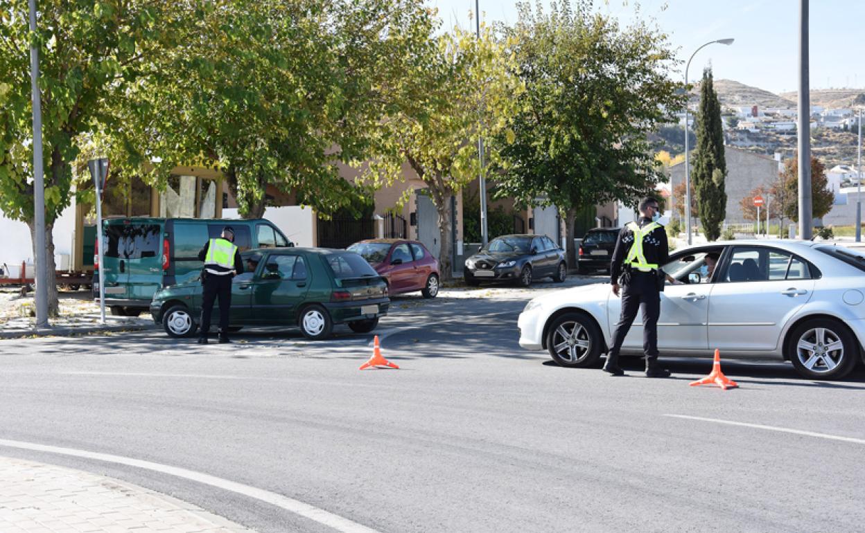 Control policial en Baza 