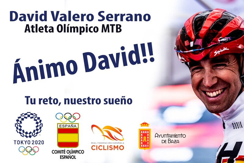 Cartel de ánimo para el ciclista olimpico bastetano