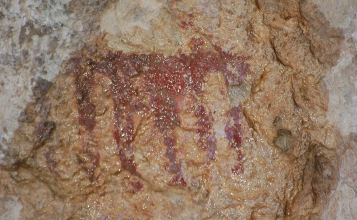 Una de las pinturas de la Piedra del Letrero en Huéscar