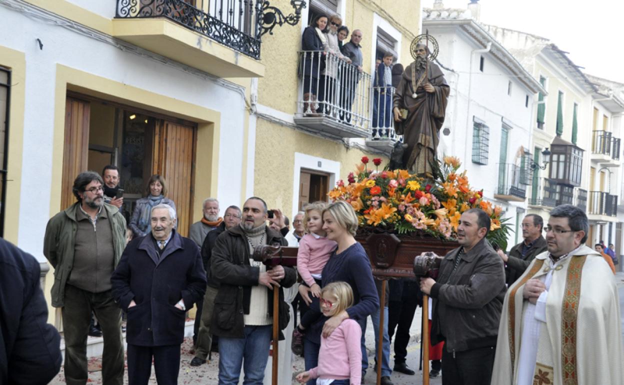 Procesión de San Antón, en Huéscar, antes del COVID 