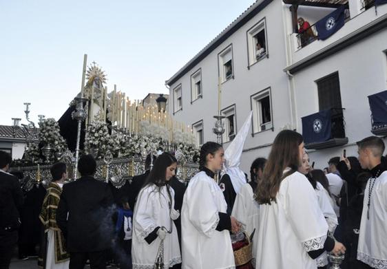 Salida de la Virgen de la Soledad el pasado Miércoles Santo