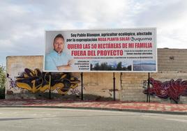 Valla publicitaria contratada por Pablo Blanque.