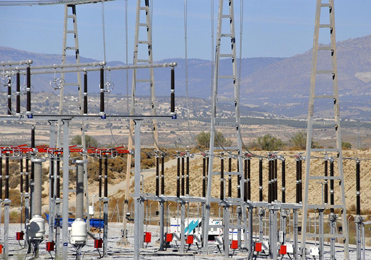 Subestación de Red Electrica en Baza