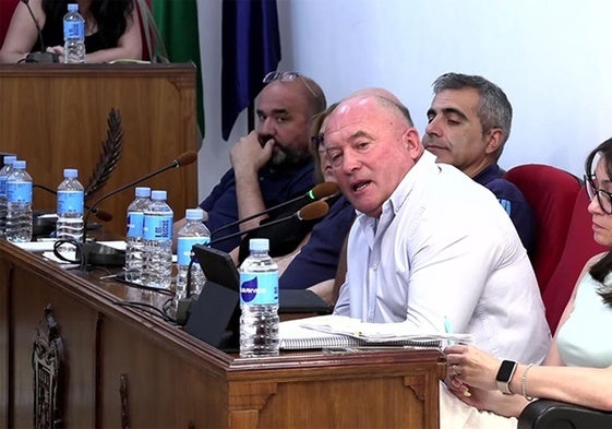 La edil de Compromiso por Baza, durante un pleno utilizando indistintamente la tablet o el bloc de notas