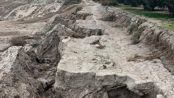 El camino más afectado en Caniles