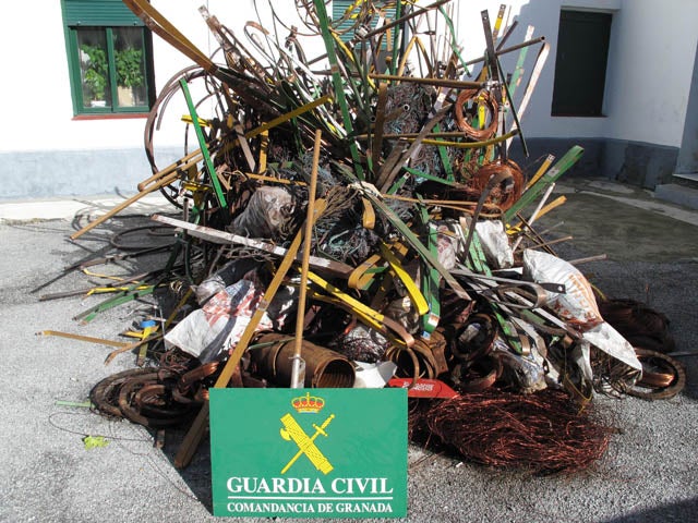La Guardia Civil recupera en Baza más de tres toneladas de cobre robado en subestaciones eléctricas de la provincia