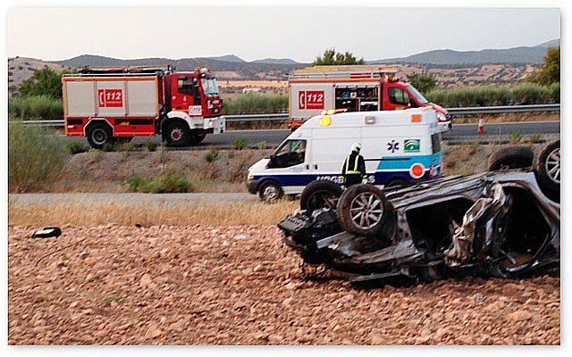 Herido grave en accidente de tráfico en la A-92 en Cúllar
