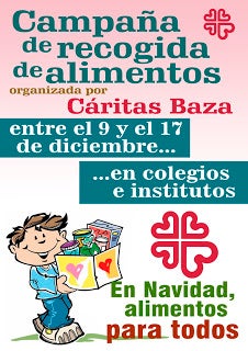 Cáritas Baza inicia una campaña de recogida de alimentos y juguetes