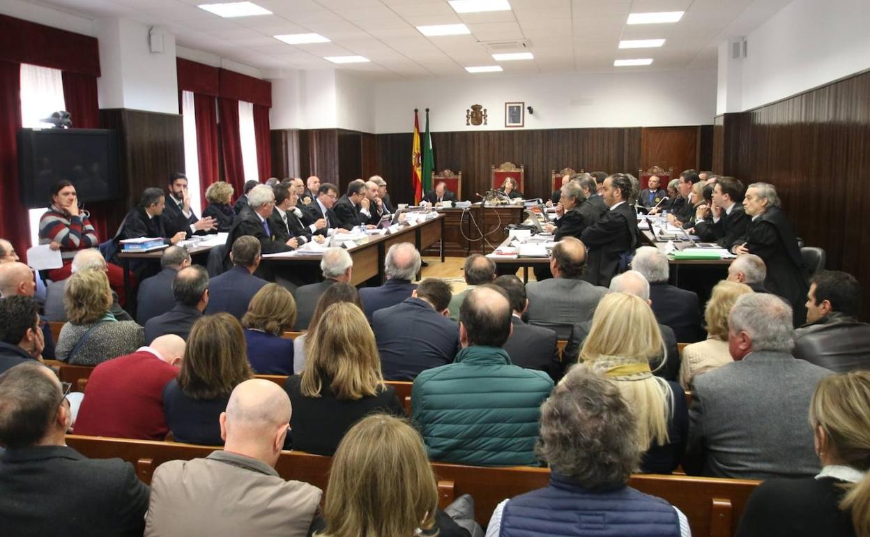 Primera sesión del juicio del Caso Poniente, en enero, en la Audiencia Provincial de Almería. 