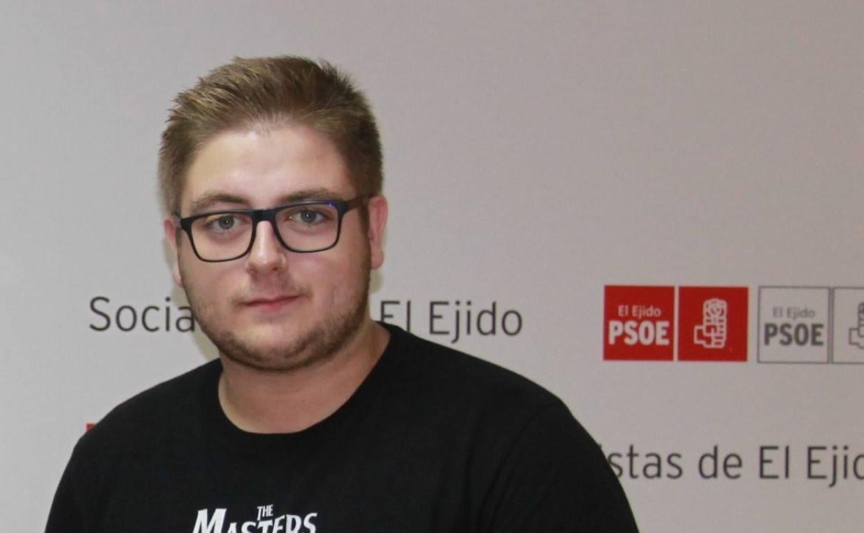 Jorge Alcalá, vicesecretario general de las Juventudes Socialistas de El Ejido. 