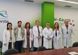 M. José Gimeno,José Ángel Alamo, Consuelo Artero, Pedro Acosta, F. Cañabate, Ana Calcerrada y P. Ibáñez.