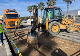Obras de asfaltado.