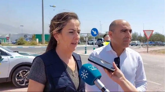 La delegada del Gobierno visita la zona afectada por el incendio en Mabe Hortofrutícola