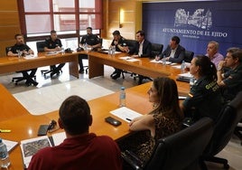 Reunión de la Junta Local de Seguridad en el Ayuntamiento.