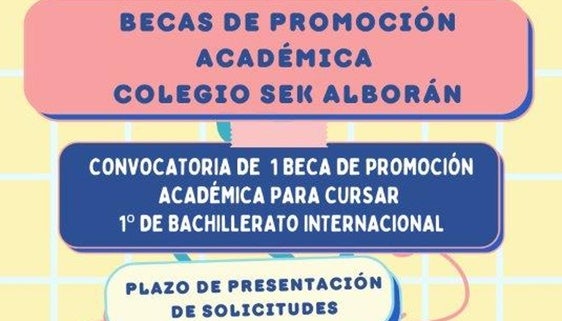 Abierto el período para solicitar la beca de Promoción Académica del Sek Alborán