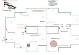 Plano del proyecto de la reparación de la cubierta del centro.