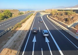 Tramo reabierto en la A-7, a su paso por Balanegra.