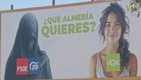 Vox denuncia ante el Juzgado la vandalización de sus vallas publicitaria en El Ejido