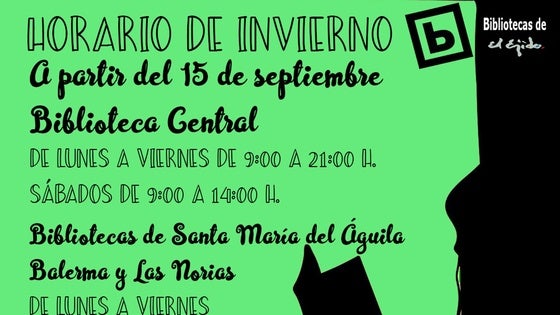 Las bibliotecas de El Ejido regresan a los horarios habituales del periodo invernal