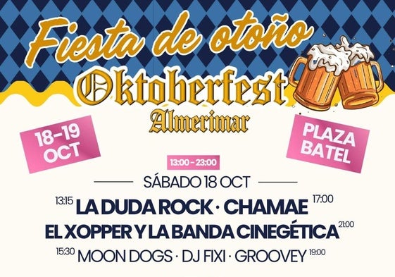 Cartel anunciador de las actividades.