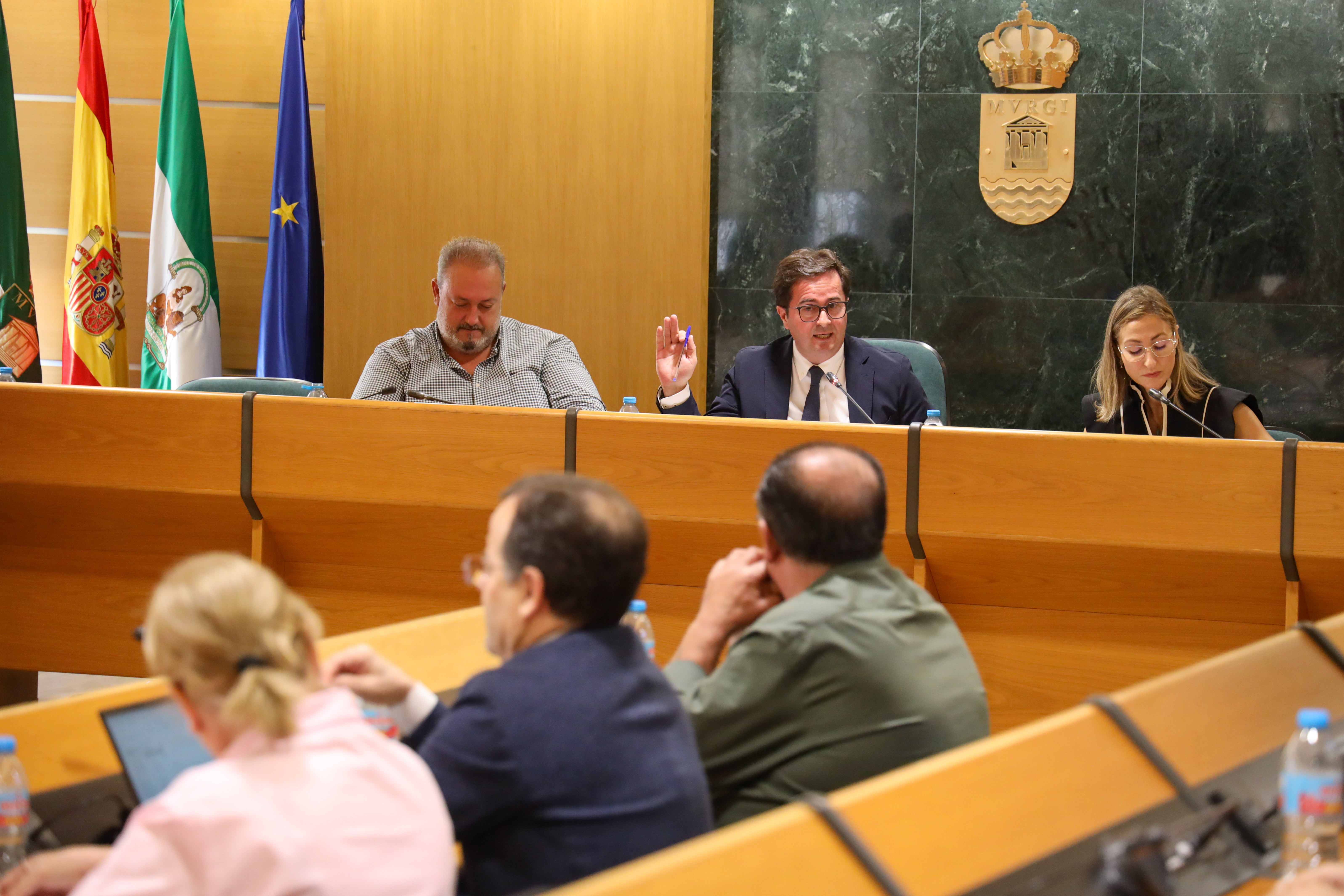 Un momento del pleno municipal.