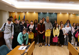 Un momento de la visita Erasmus al municipio.