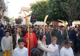 El alcalde de El Ejido, Francisco Góngora, en la procesión.