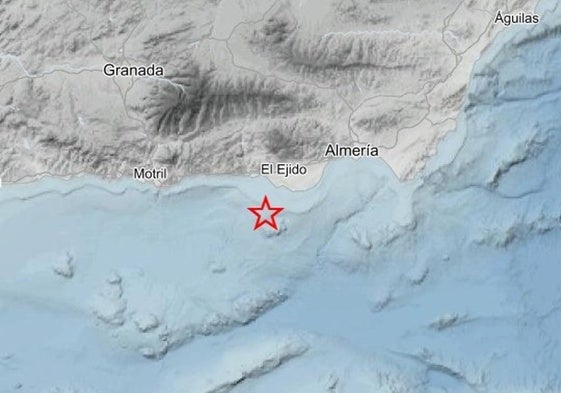 Registrado un seísmo de magnitud 2,5 con epicentro en Alborán frente a la costa de El Ejido