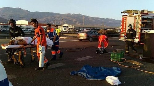 Un choque entre una furgoneta y un todoterreno deja cuatro heridos en Matagorda