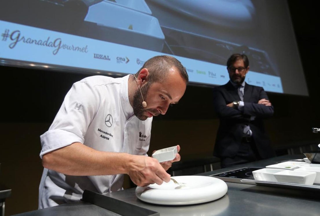 Los chefs de la Solana y el Retiro, en el primer showcooking